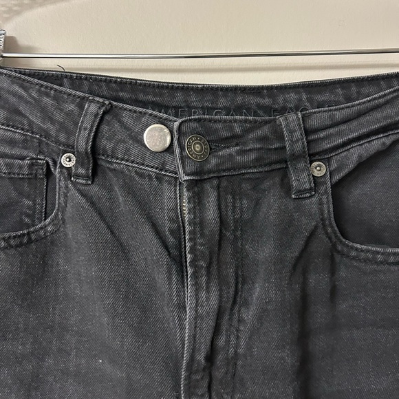 American Eagle Black Ripped Mom Jeans - Picture 2 of 5